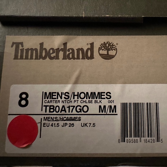 Timberland Carter Notch PT Chelsea Boot Black Size 8 - Picture 2 of 3